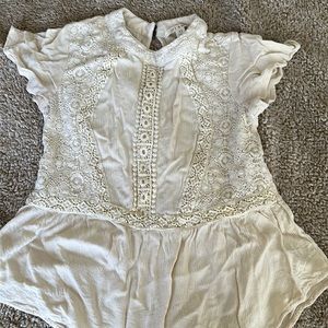 Cream lace top